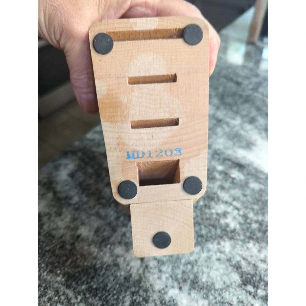 Wusthof 4 Slot Mobile Knife Scissor Storage Block Beechwood #1203